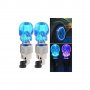0499 Светещи LED капачки за вентили, череп, син, 2бр, снимка 4
