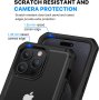 CENHUFO Съвместим с калъф за iPhone 15 Pro Max с вграден протектор против шпиониране, черен, снимка 8