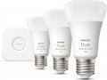 PHILIPS Hue 3 бр LED Крушки бяла и цветна светлина и рутер за управление, снимка 3