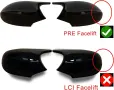BMW M3 Style гланцови черни капаци за странични огледала за 3 Series E90 2005–2009 , снимка 5