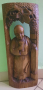 Дървена масивна фигура, монах, снимка 1 - Статуетки - 36484405
