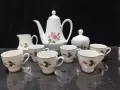 Стар български порцелан чайник заханица латиера чашки за кафе , снимка 1