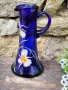 Кана /ваза в синьо ръчно рисувана, снимка 9