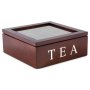 Дървена кутия за чай  венге, снимка 1 - Кутии за съхранение - 42500717