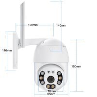 IP PTZ WiFi 3MP/2K външна охранителна камера, снимка 6 - IP камери - 41841340