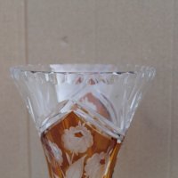 Кристална ваза бохемия, снимка 2 - Антикварни и старинни предмети - 41646294