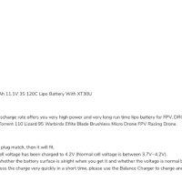Продавам Li-Po батерии CNHL Pizza Series 3s 11.1V 600mAh 120C/240C, снимка 4 - Дронове и аксесоари - 40429161