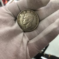 Сребърна монета обединено кралство ½ крона, 1940 г, снимка 4 - Нумизматика и бонистика - 40503584