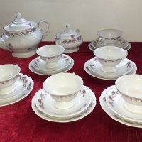 Разкошен порцеланов сервиз за чай -Полша- пълен комплект, снимка 6 - Антикварни и старинни предмети - 35882439