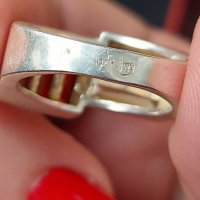 Сребърен пръстен с багети от Гранат и Цитрин / Антика / проба 925 и Житен клас , снимка 8 - Пръстени - 23991114