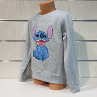 Нова детска ватирана блуза с дълъг ръкав Стич (Stitch) в сив цвят, снимка 3 - Детски Блузи и туники - 38996133