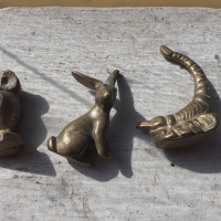 Миниатюрни бронзови фигурки 3 броя - лот 2, снимка 2 - Антикварни и старинни предмети - 44603716