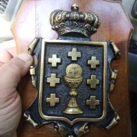 Стар бронзов герб , снимка 1 - Други ценни предмети - 42254215