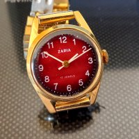 Колекционерски часовник, Заря, позлатен, дамски, отличен, снимка 2 - Антикварни и старинни предмети - 41167484