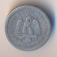Мексико 10 сентавос 1925 година, сребро, снимка 2 - Нумизматика и бонистика - 44743594