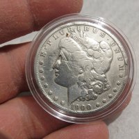 Рядък голям сребърен долар, морган долар, MORGAN DOLLAR, ONE DOLLAR - 1900г , снимка 5 - Нумизматика и бонистика - 35483416