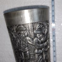 Релефни Чаши от калаено-сребърна сплав, снимка 10 - Антикварни и старинни предмети - 39284581