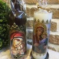 Ароматна свещ “ Св. Богородица” 20см, снимка 1 - Други - 42008061
