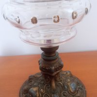 Стара салонна керосинова лампа от края на 19 век, снимка 6 - Антикварни и старинни предмети - 40072427