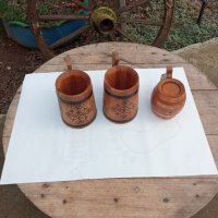 Стари дървени чаши- халба, снимка 1 - Други ценни предмети - 39467542