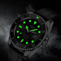 LIGE спортен,моден кварцов часовниk модел 2023,водоусточив,дата,въртящ се безел, уникален дизайн , снимка 5 - Мъжки - 41559270