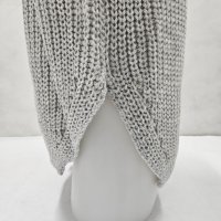 Сив дамски пуловер едро плетиво Natalee, снимка 4 - Блузи с дълъг ръкав и пуловери - 44208065