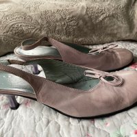 Обувки на ток, пепел рози, естествена кожа, 38 номер, снимка 2 - Дамски обувки на ток - 42625643