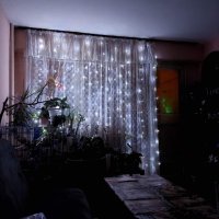 Промо🎆Коледни лампички с 300Led лампи 3 метра на 3 метра ,коледна завеса с дистанционно🎆, снимка 5 - Лед осветление - 41959853
