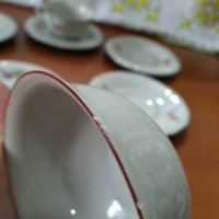 Стар български порцелан чинийки и чашки барок , снимка 5 - Антикварни и старинни предмети - 41085552