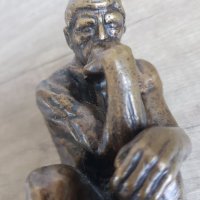 Стара бронзова фигура "Мислителят", снимка 11 - Антикварни и старинни предмети - 42417049