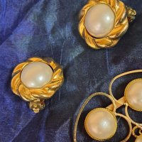 Комплект бижута с перли , снимка 3 - Антикварни и старинни предмети - 40253845