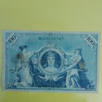 100 германски марки 1908, снимка 3 - Нумизматика и бонистика - 42230281