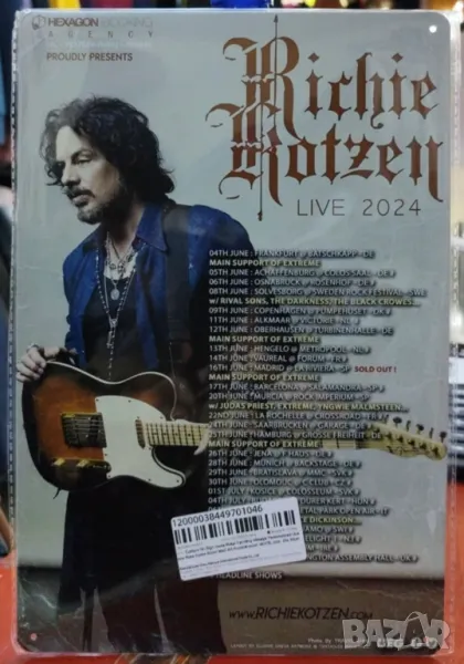 Richie Kotzen Live Tour 2024-метална табела(плакет), снимка 1