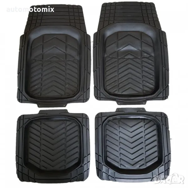 Гумени стелки универсални черни 4бр. комплект - 1702, снимка 1