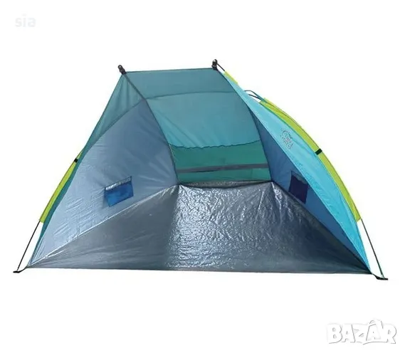 Палатка, Плажна палатка в синьо и небесно синьо, лесна за поставяне, изработена от плат с висок UPF , снимка 1