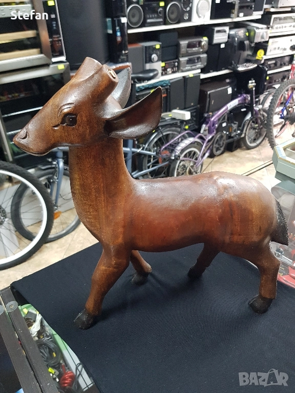 дървена изработка елен, снимка 1