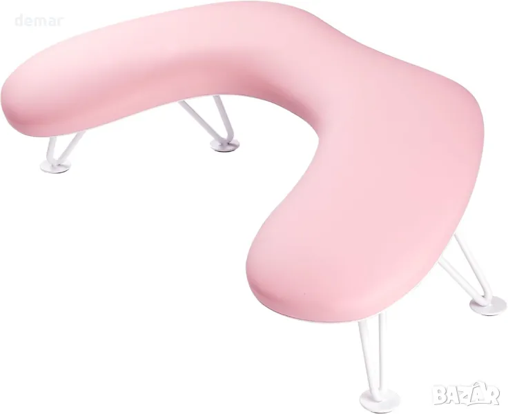 ANGNYA U-образен подлакътник за за нокти с подвижни скоби (розово), снимка 1