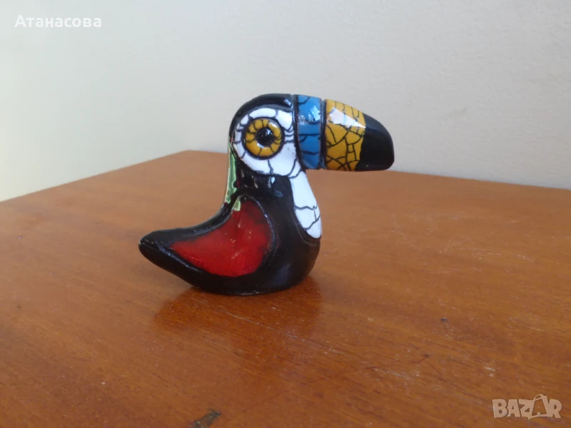 Колекционерска керамична фигура птица Тукан Бразилия, снимка 1