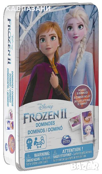 Домино Spin Master Cardinal - Frozen 2, в метална кутия 6053258, снимка 1