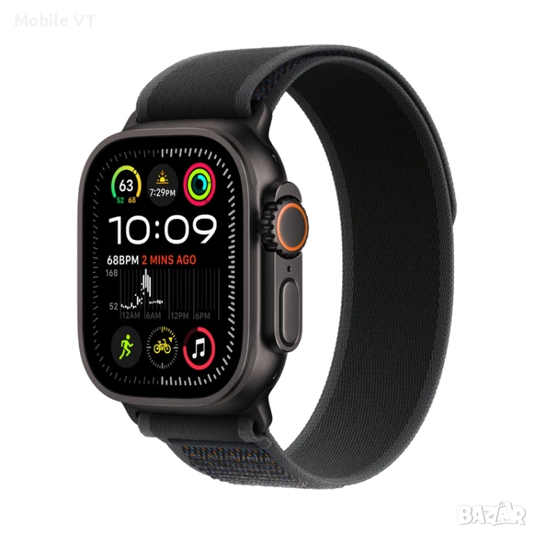 НОВ! Apple Watch Ultra 2 49mm Black Tit Black Trail Loop ГАРАНЦИЯ!, снимка 1