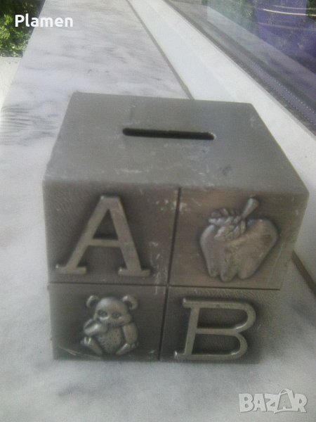 Обучително метално кубче с английската азбука, снимка 1