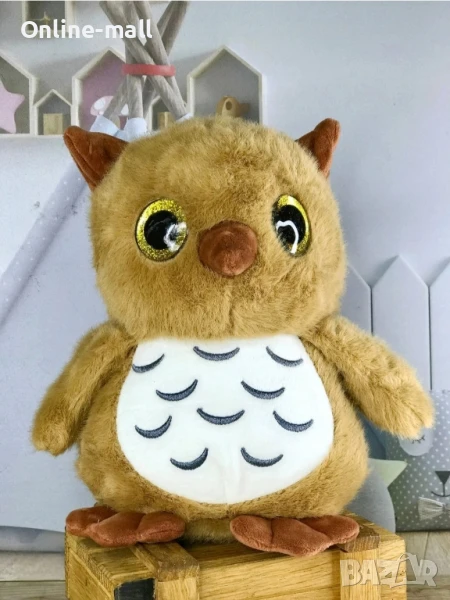 Плюшена играчка Сова, 25см, Реалистична Плюшена Сова, снимка 1