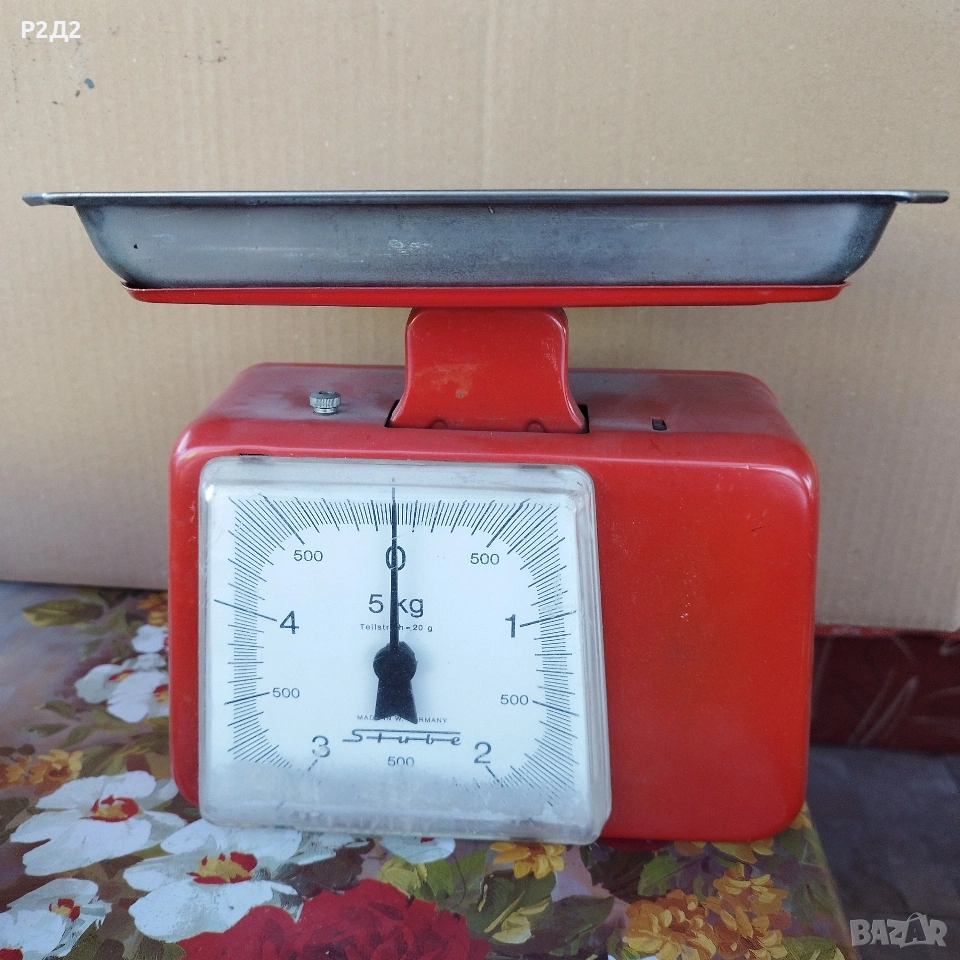 Стар домакински кантар до 5 кг, снимка 1