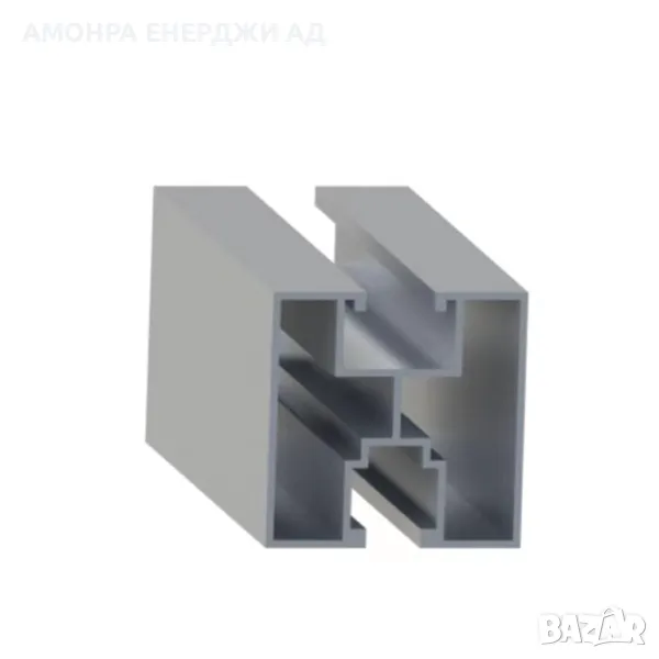 Алуминиев профил 40ммх40мм клик AR2 с дължина 6,7м за соларни конструкции, снимка 1