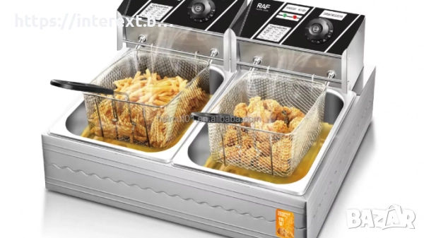 Професионален Фритюрник RAF R5221 – Двоен съд, професионална мощност, снимка 1