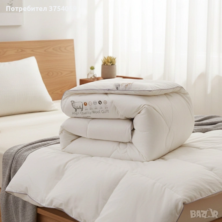 Зимен юрган с овча вълна 160x200 см – Топлина и комфорт за студените нощи, снимка 1