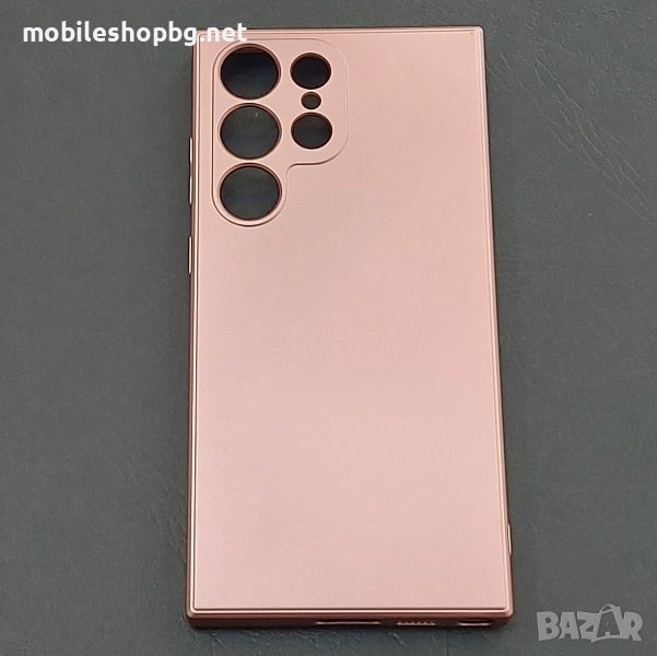 калъф за Samsung Galaxy S23 Ultra подплатен защита за камерата розов, снимка 1