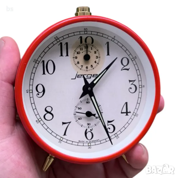 Немски механичен будилник Jerger (обслужен), снимка 1
