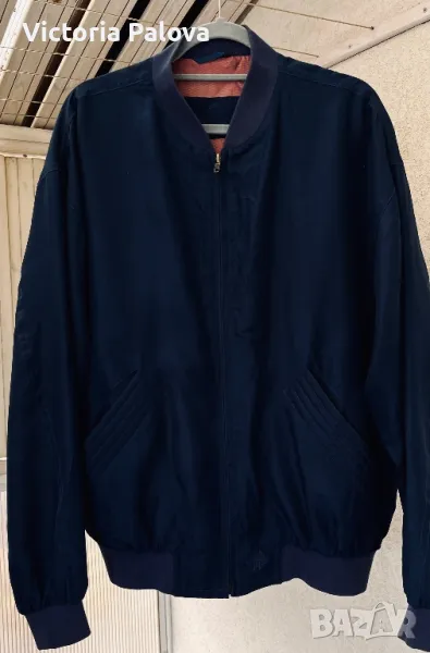 Лукс DANIEL HECHTER PARIS мъжки бомбър коприна 100%, снимка 1