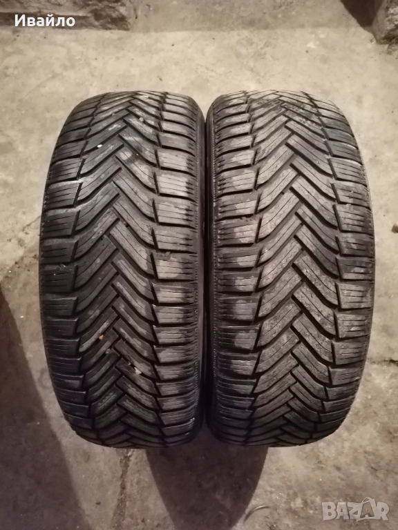 Продавам 2 броя зимни гуми 215.55.17 на 1 сезон дот 2019 Мишелин , снимка 1